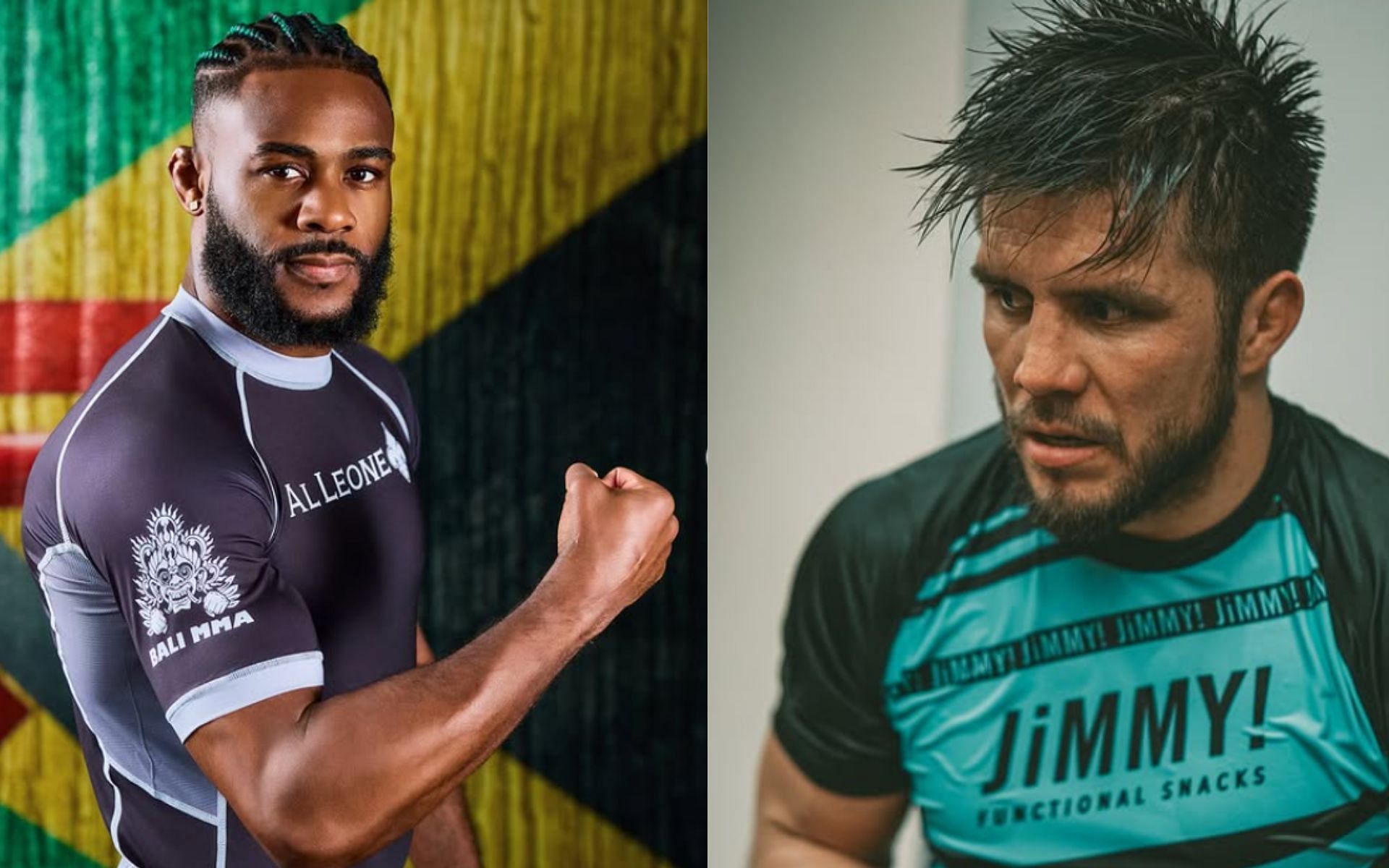 Aljamain Sterling ( left) weighs in on Henry Cejudo