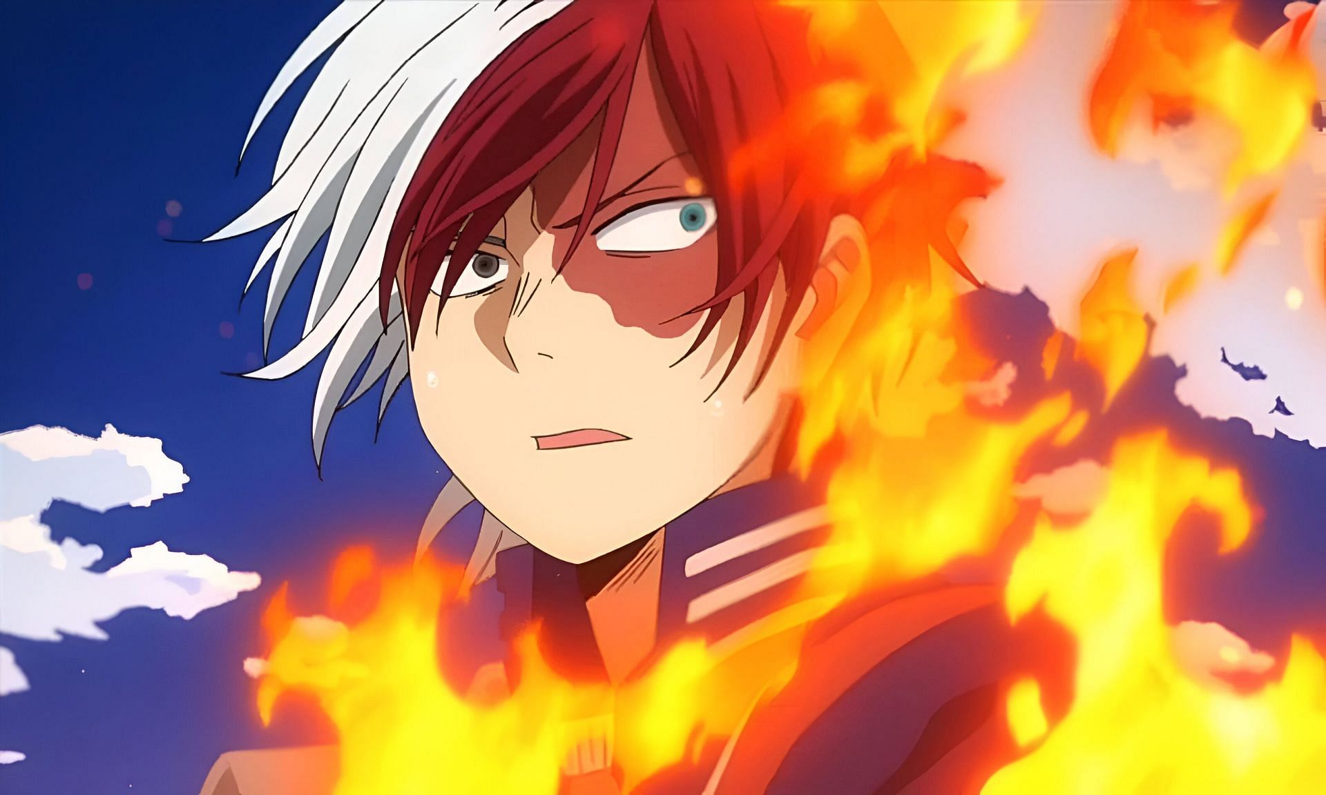 One of the My Hero Academia characters Todoroki Shoto as seen in the anime (Image via Bones Inc.)