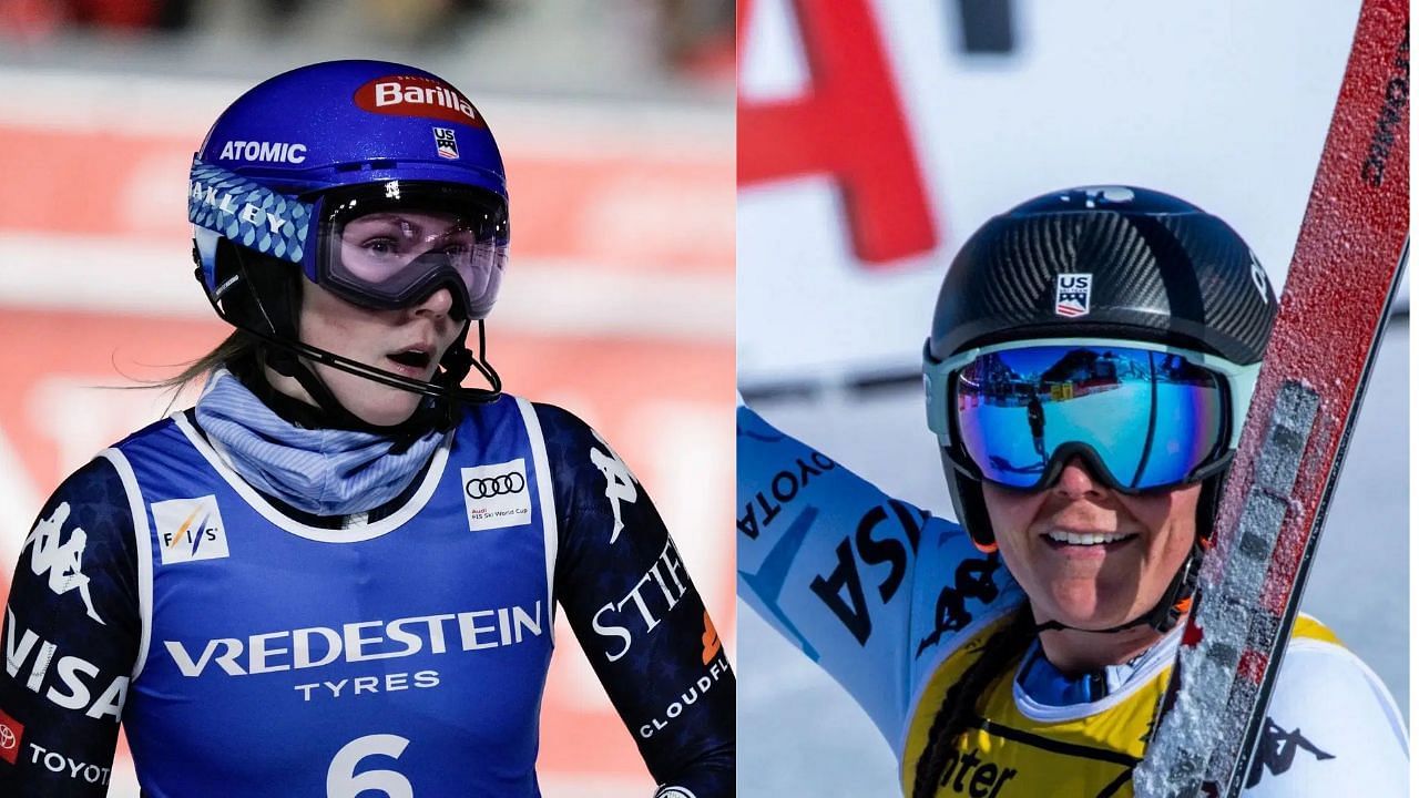 Mikaela Shiffrin and Breezy Johnson (Image via: Both Getty)