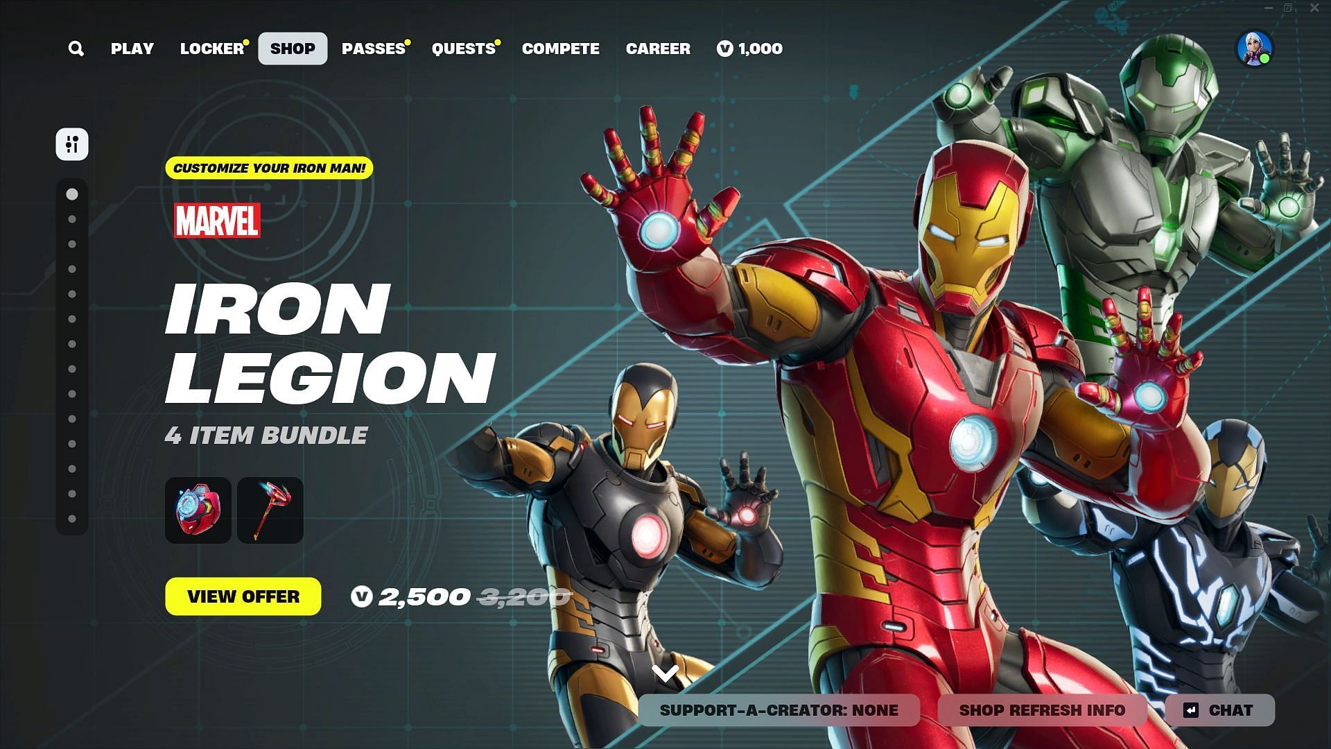 You can now purchase the Iron Man skin in Fortnite (Image via Epic Games)