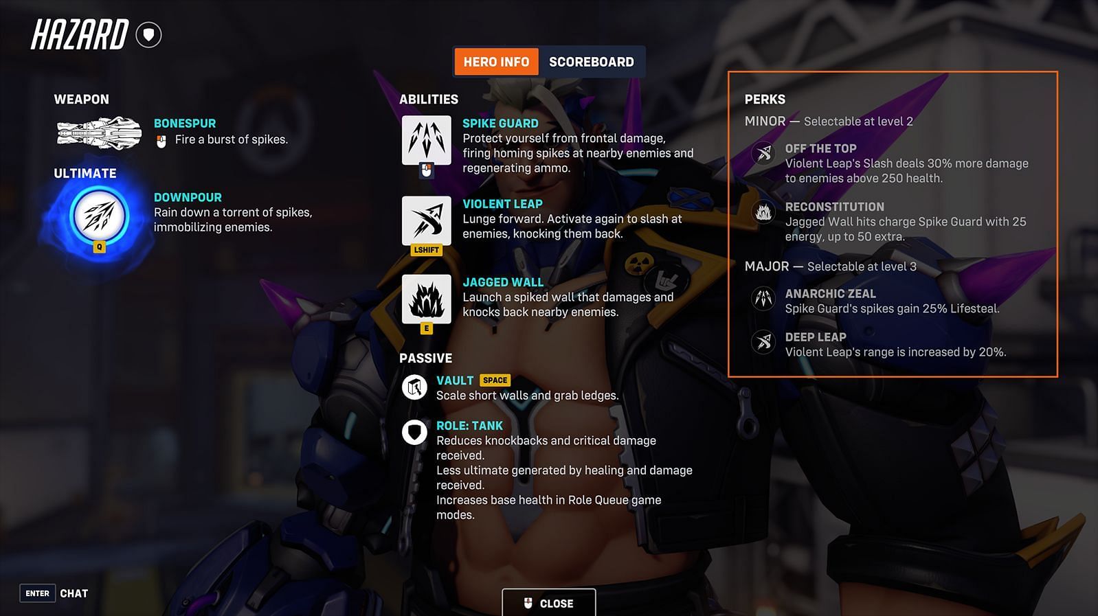 Hazard perks in Overwatch 2 (Image via Blizzard Entertainment)