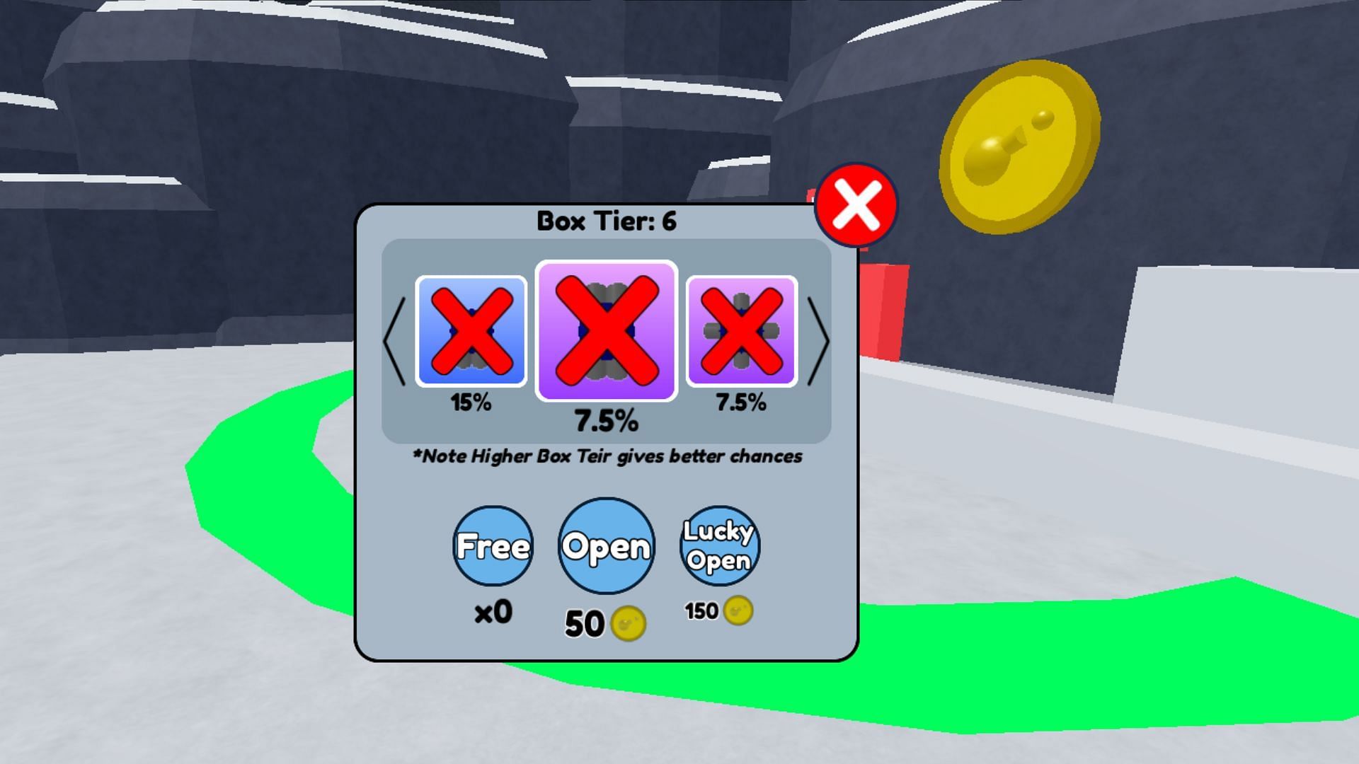 Use Coins to try and get better shooters (Image via Roblox)