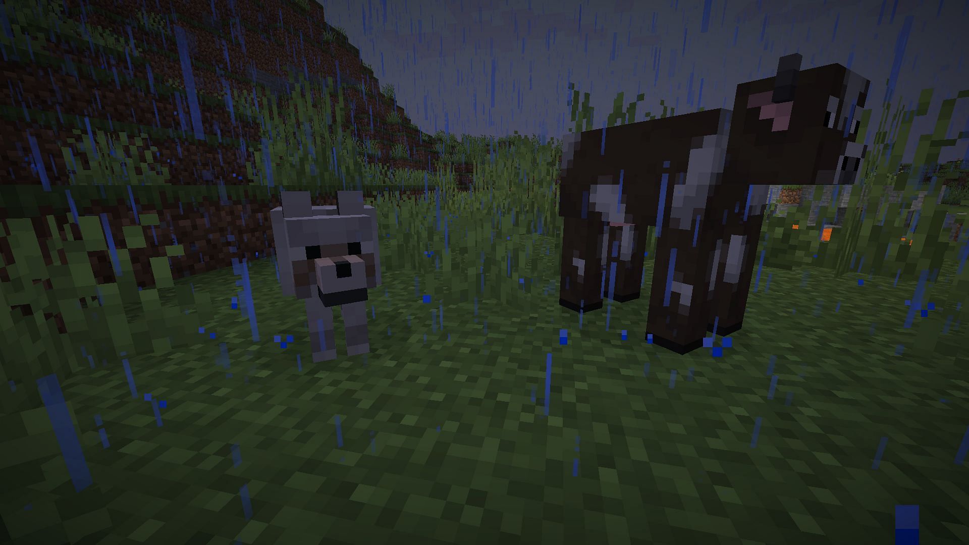 Wolves are cool and can be your best friend (Image via Mojang Studios)