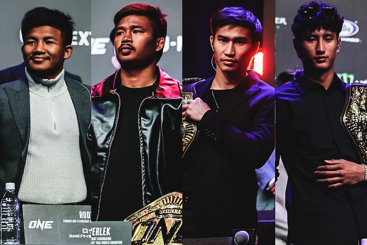 From L-R: Rodtang, Superlek, Tawanchai, Nabil Aanne [Photo via: ONE Championship]