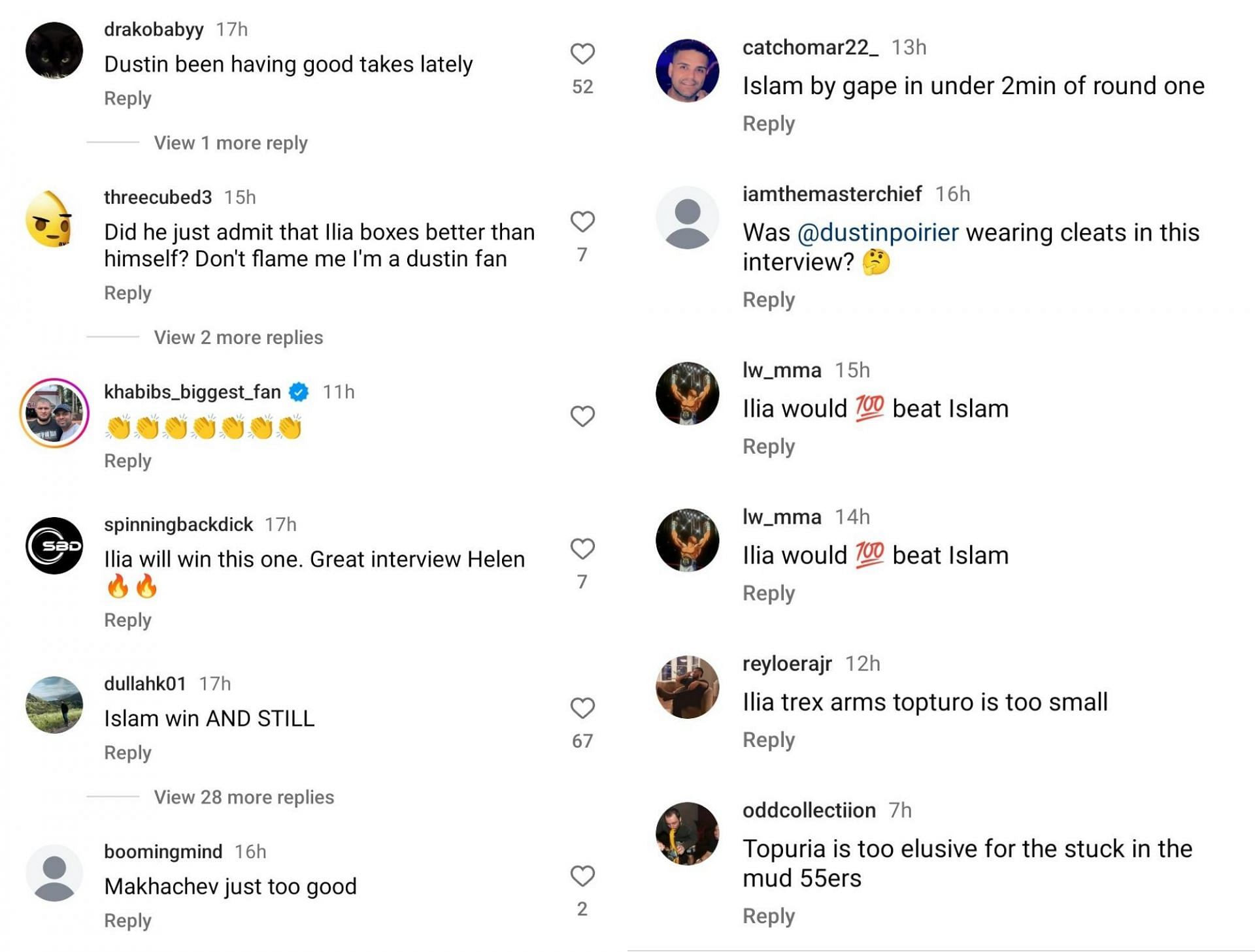 Screenshot of comments [Image courtesy - @ helenyeesports on Instagram]