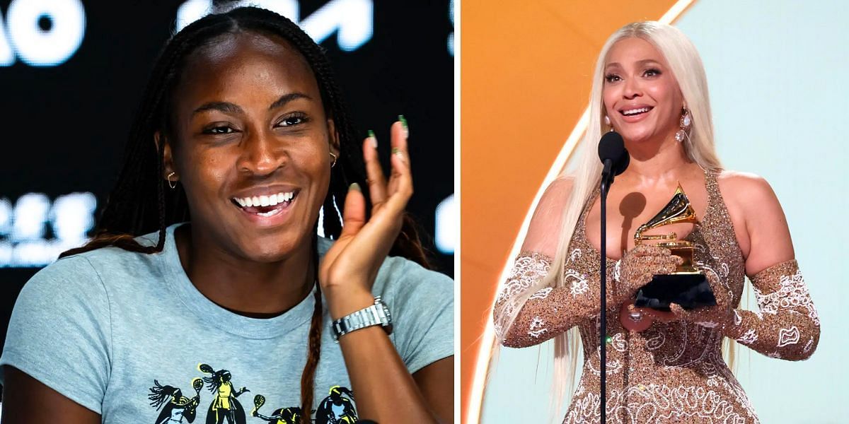 Coco Gauff (L) and Beyonce (R) (Image Source: Getty)