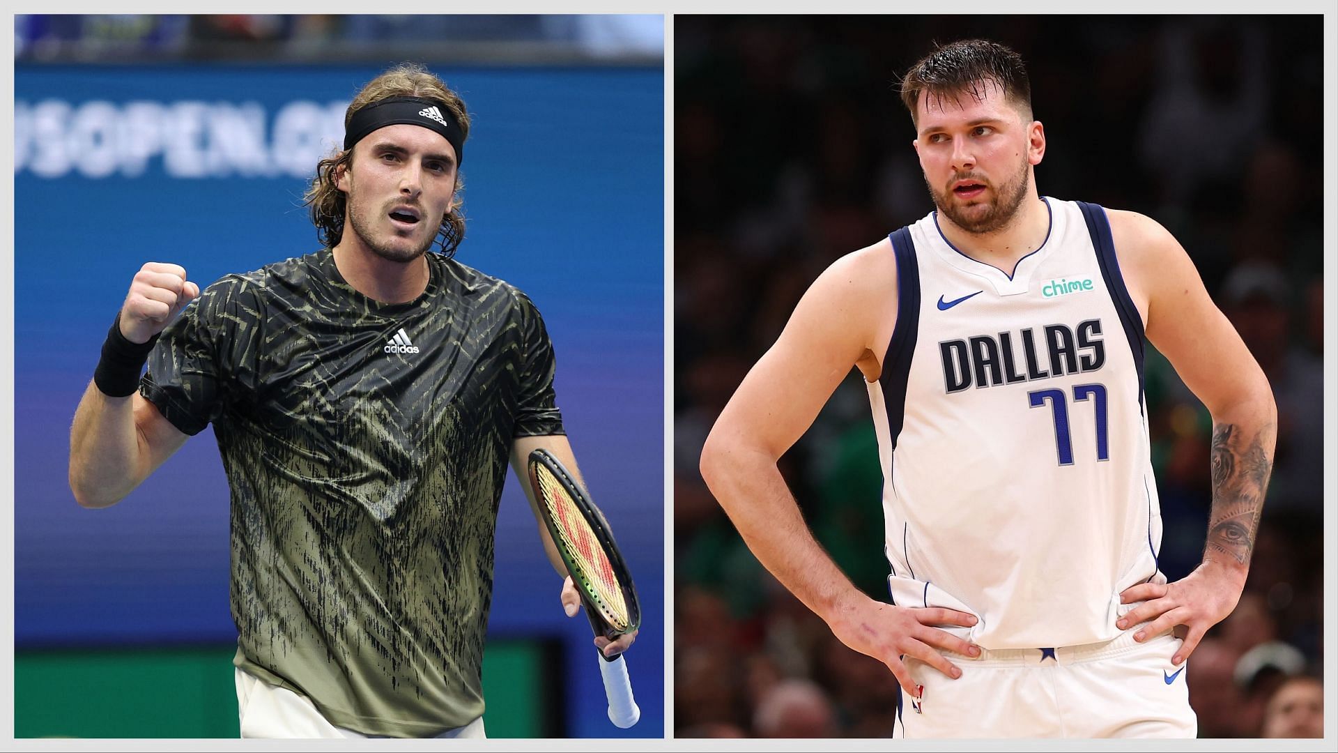 Stefanos Tsitsipas (Left) and Luka Doncic (Right) - Source: Getty