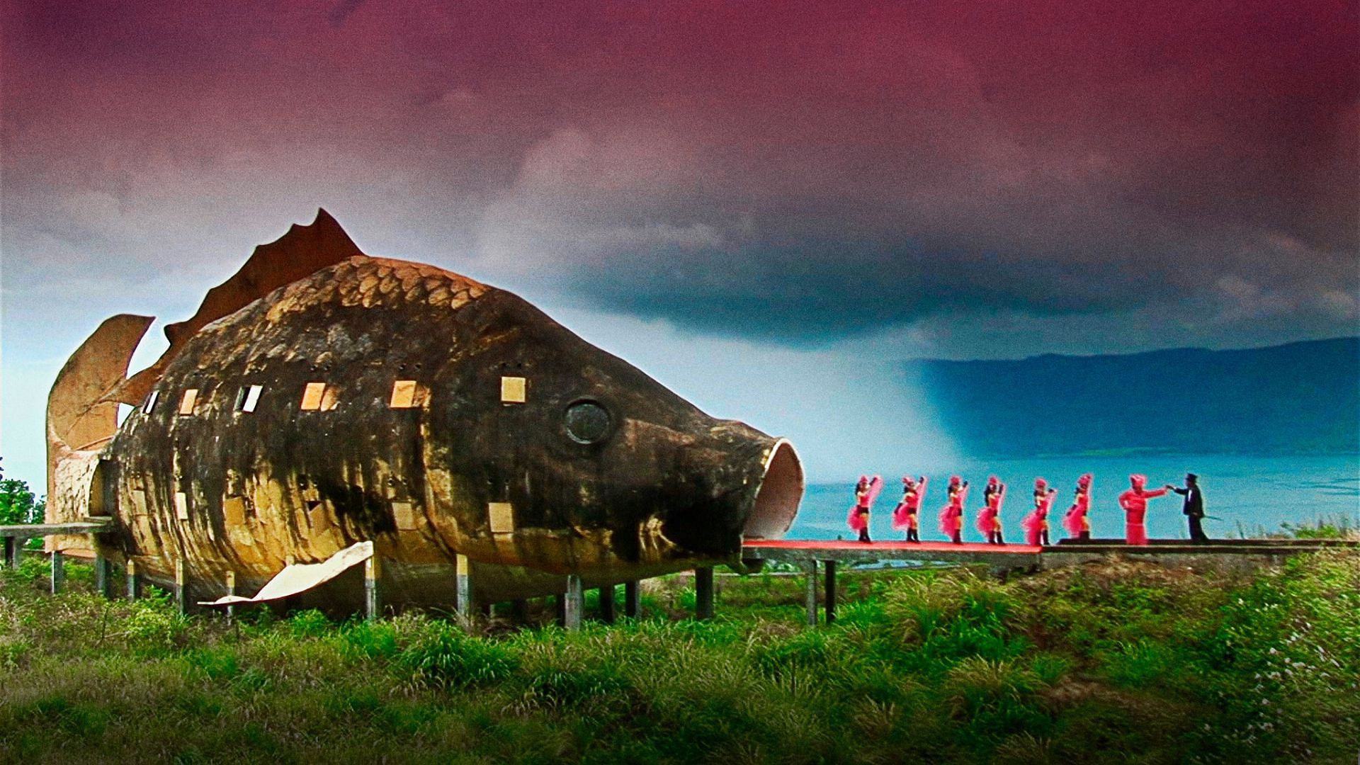 Still from The Act of Killing (Image via Peacock)