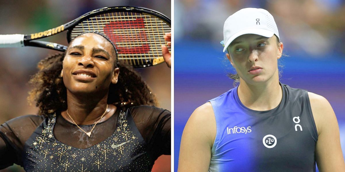 Serena Williams (L) &amp; Iga Swiatek (R) [Image Source: Getty Images]