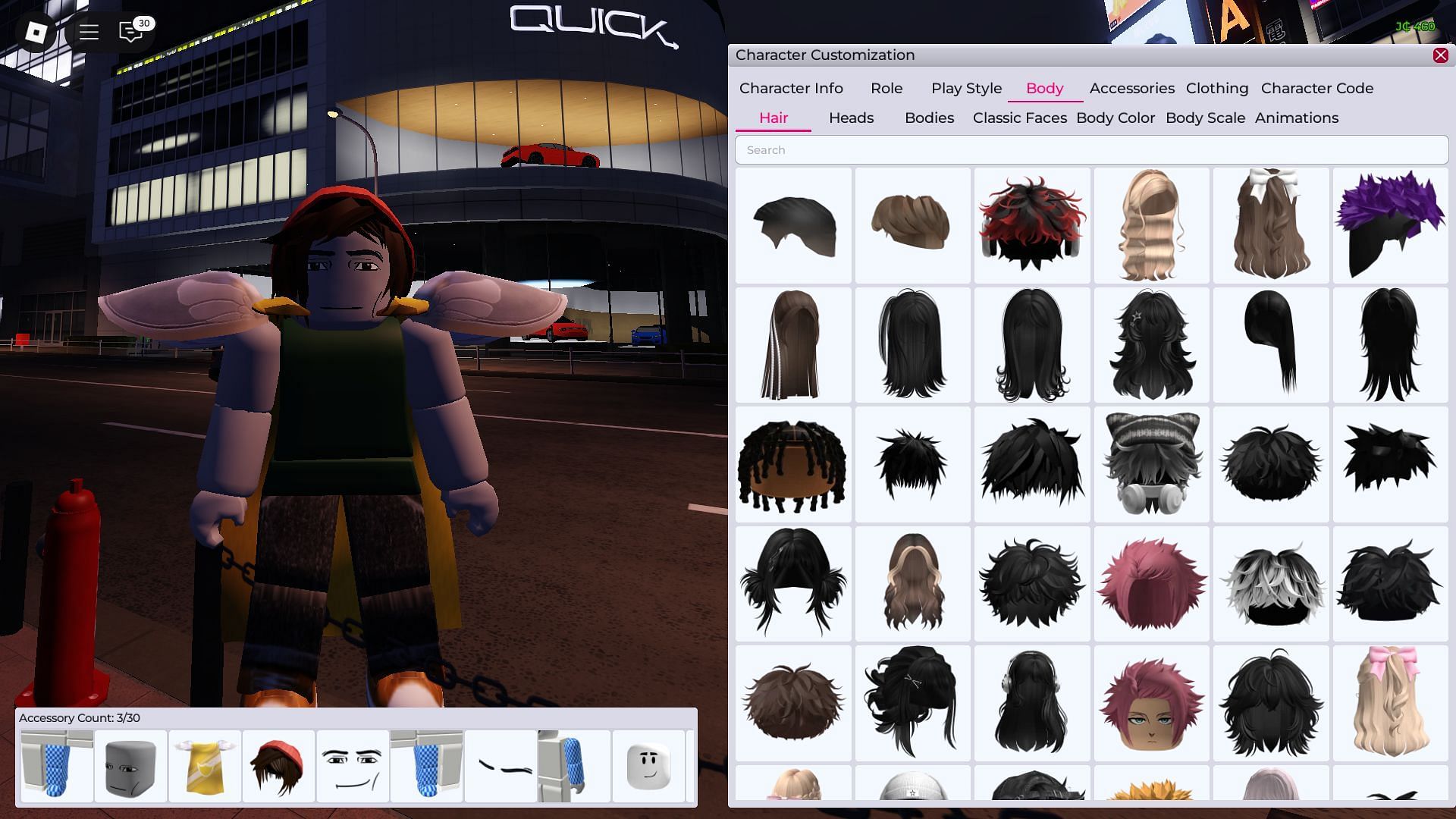 Avatar customization (Image via Roblox)