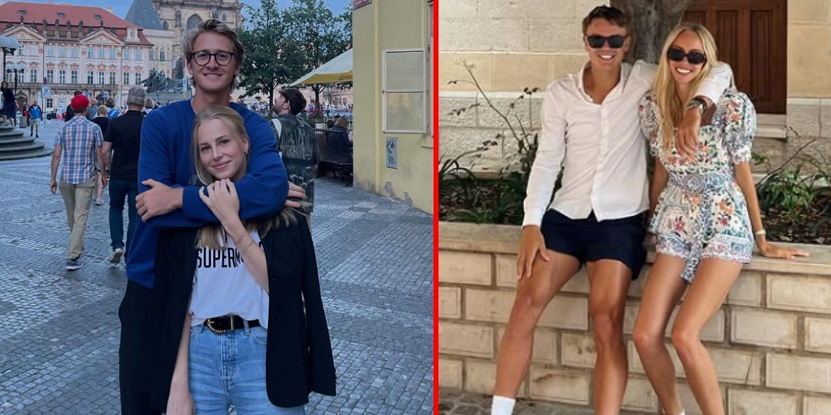 Sebastian Korda and Ivana Nedved (L), Holger Rune and Alma Rune (R) (Image via Left: Instagram/@ivananedved, Right: Instagram/@holgerrune)