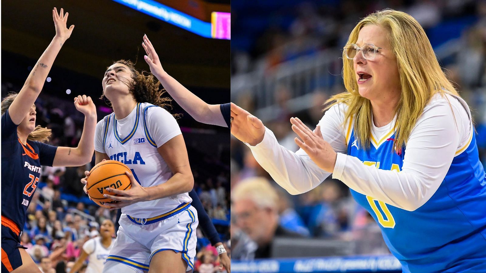 Lauren Betts helped UCLA and coach Cori Close avoid an upset bit from Iowa. (Photo Credits: IMAGN)