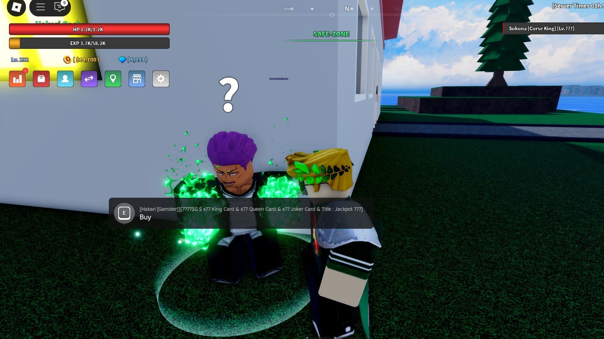 Hakari offers powerful moves (Image via Roblox)