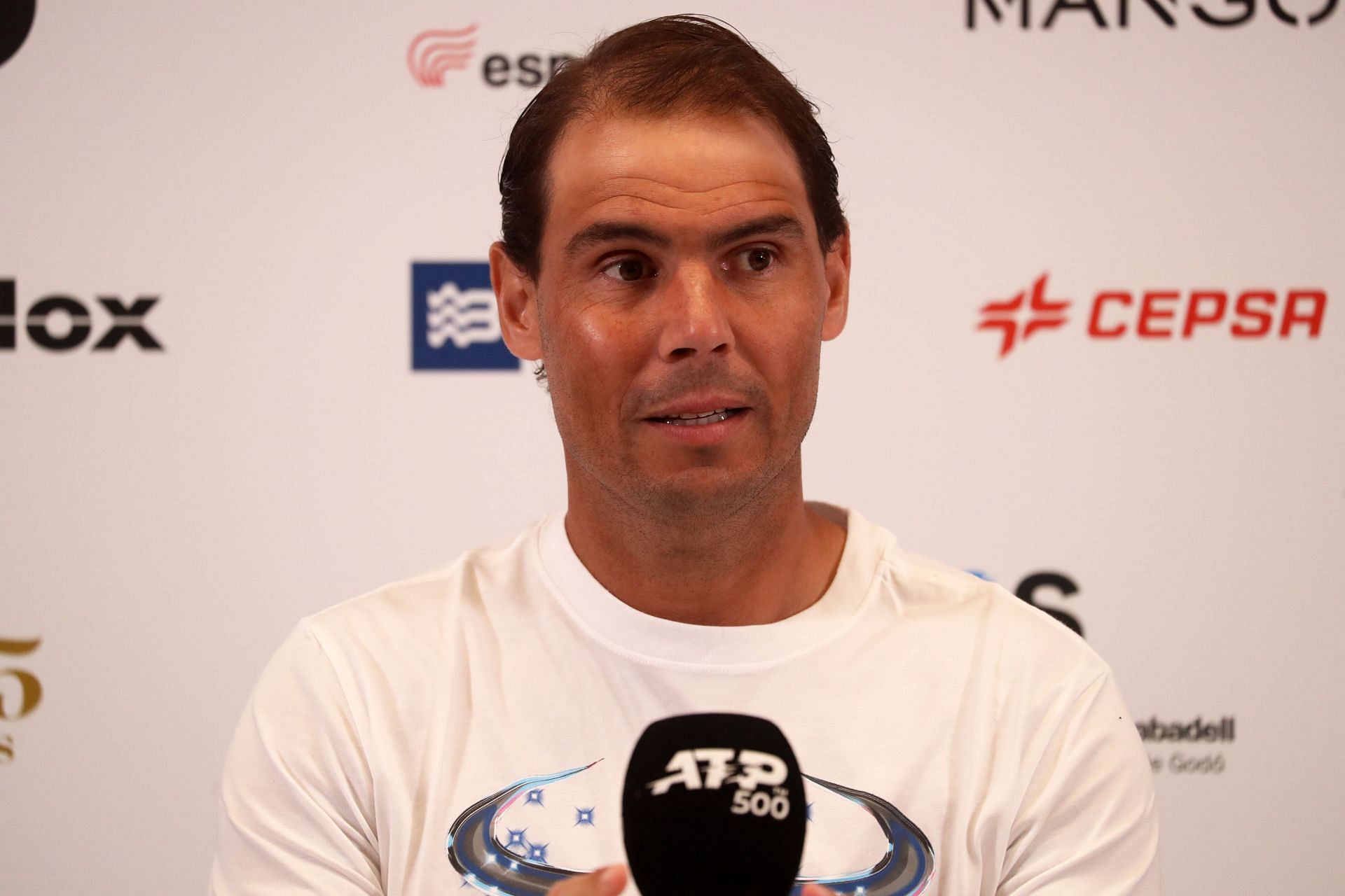 Rafa Nadal press confence at the Barcelona Open Banc Sabadell tournament - Source: Getty