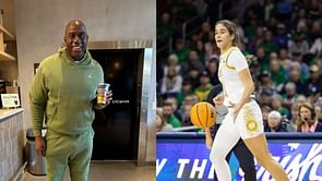 "Wow wow wow" - Fired-up Magic Johnson shouts out Sonia Citron for her dagger 3-pointer sending Notre Dame to overtime against NC State