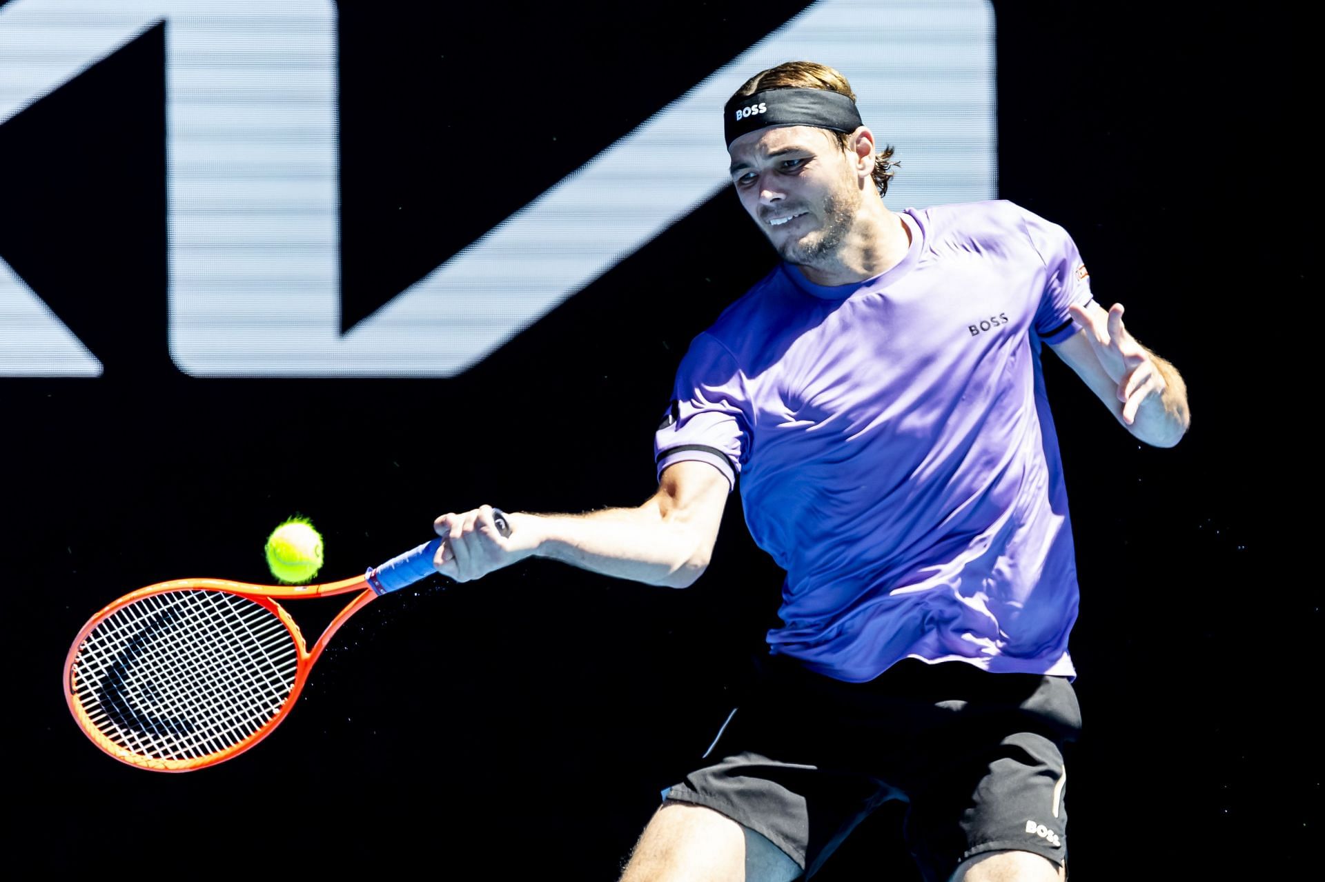 Taylor Fritz in action at the Australian Open 2025. Source: Getty