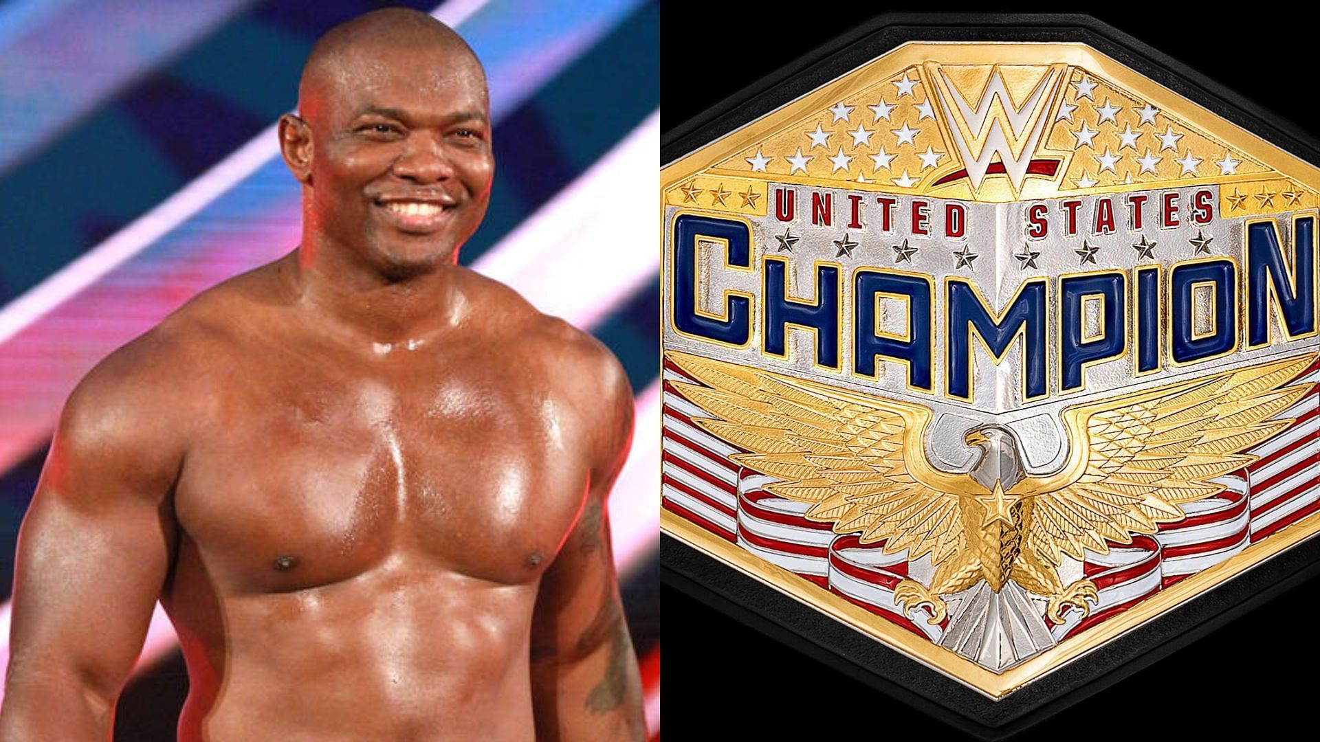 Shelton Benjamin (left) and WWE United States Championship (right). (Image credits: wwe.com)