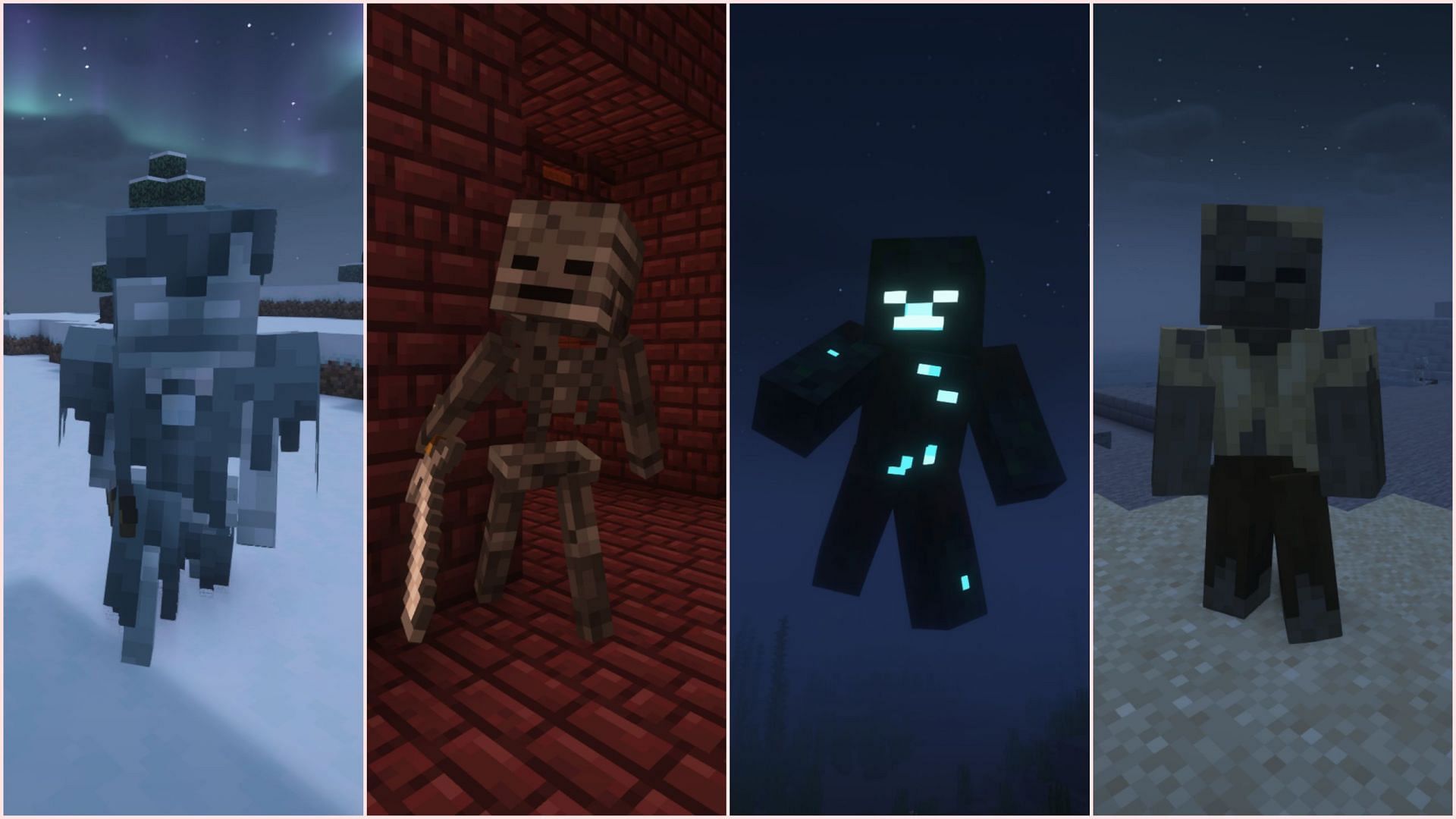 Most mobs have a cold and warm variant (Image via Sportskeeda Gaming/Mojang)