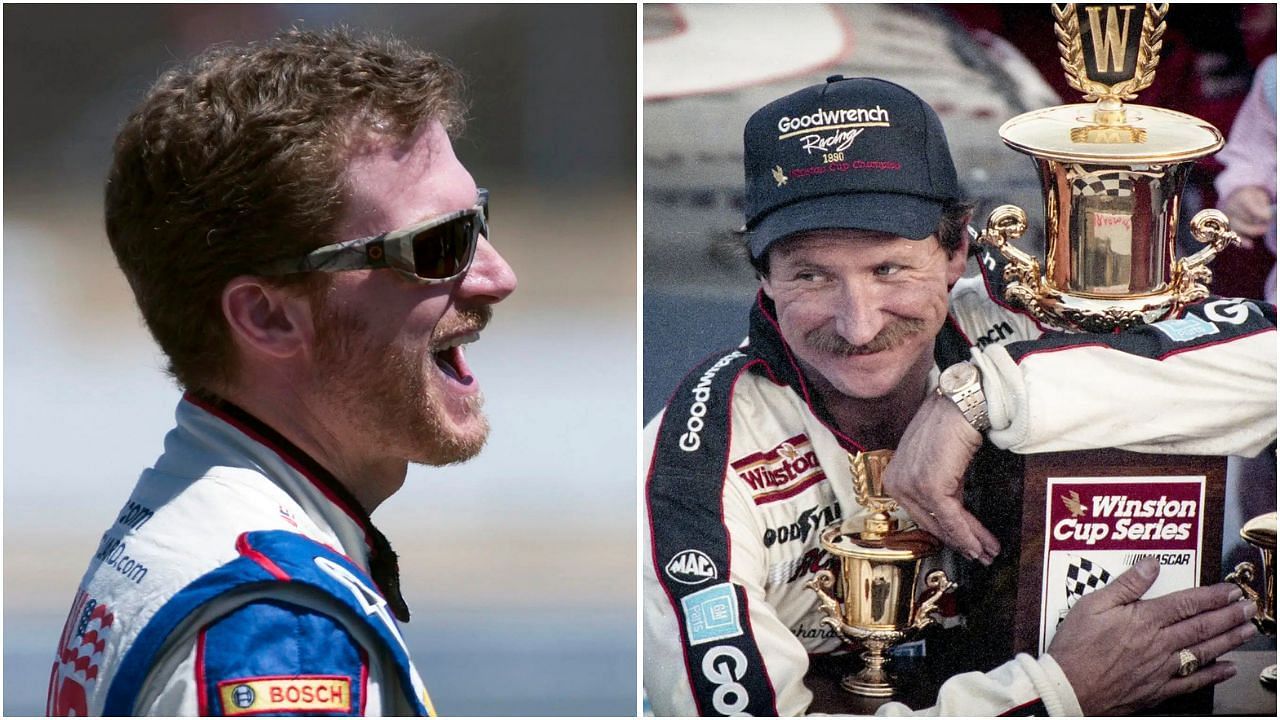 Dale Earnhardt Jr. and  Dale Earnhardt Sr. (Imagn &amp; Getty)