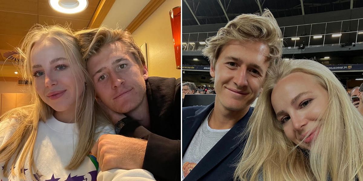 Ivana Nedved and Sebastian Korda (left), Sebastian Korda and Ivana Nedved (right), Sources: Instagram/Ivana Nedved