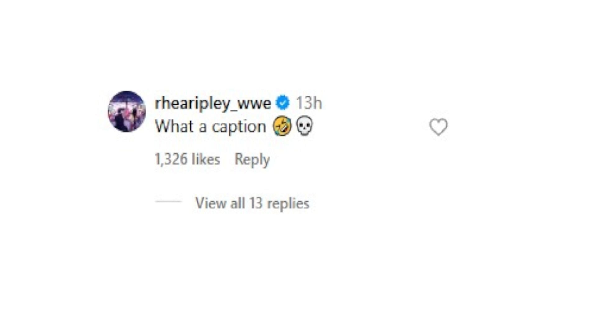 Screenshot of Rhea Ripley&#039;s comment (Image source: Buddy&#039;s Instagram account)