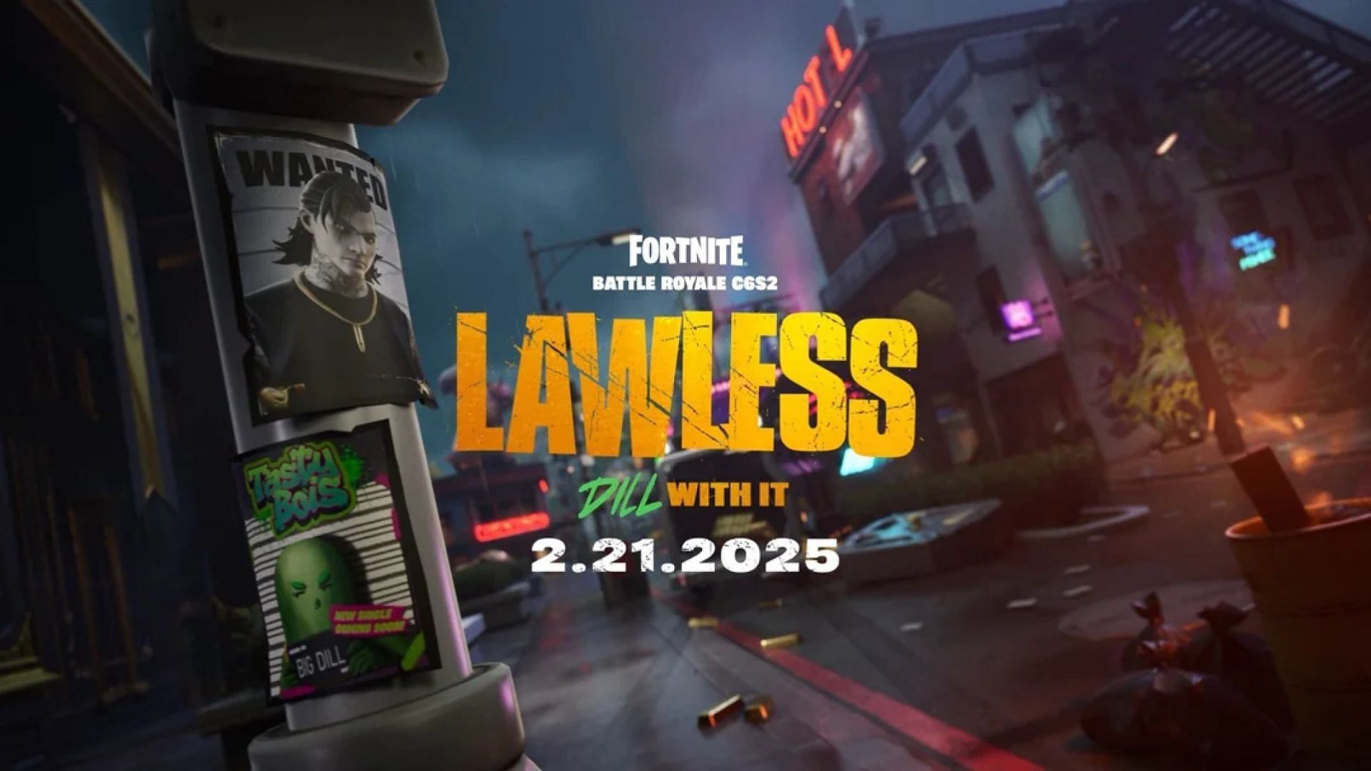 Fortnite Chapter 6 Season 2 Lawless teaser ft. Midas and Big Dill (Image via Epic Games)