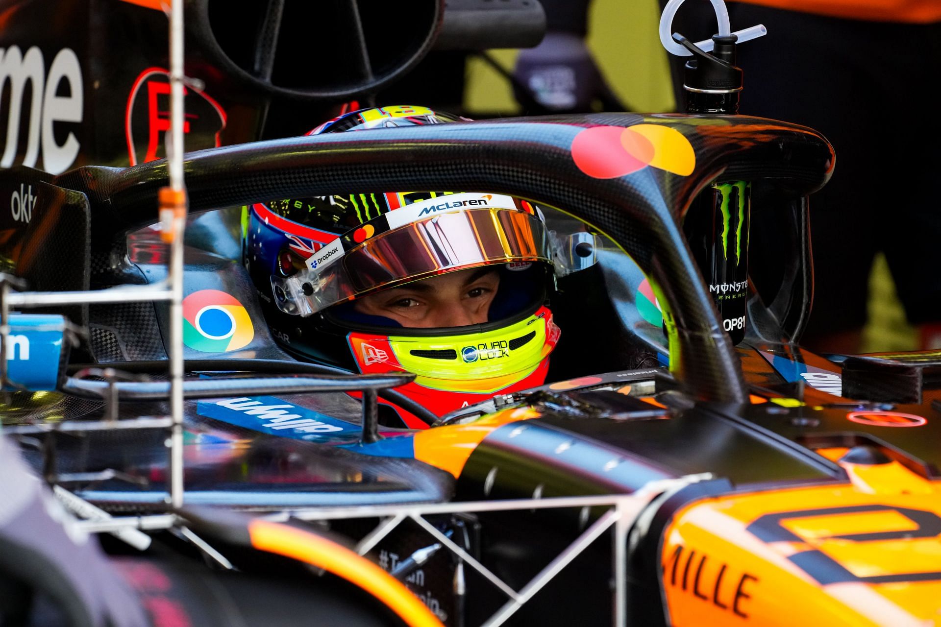 Oscar Piastri in his #81 McLaren - Formula 1 Testing in Bahrain - Day 1 - Source: Getty