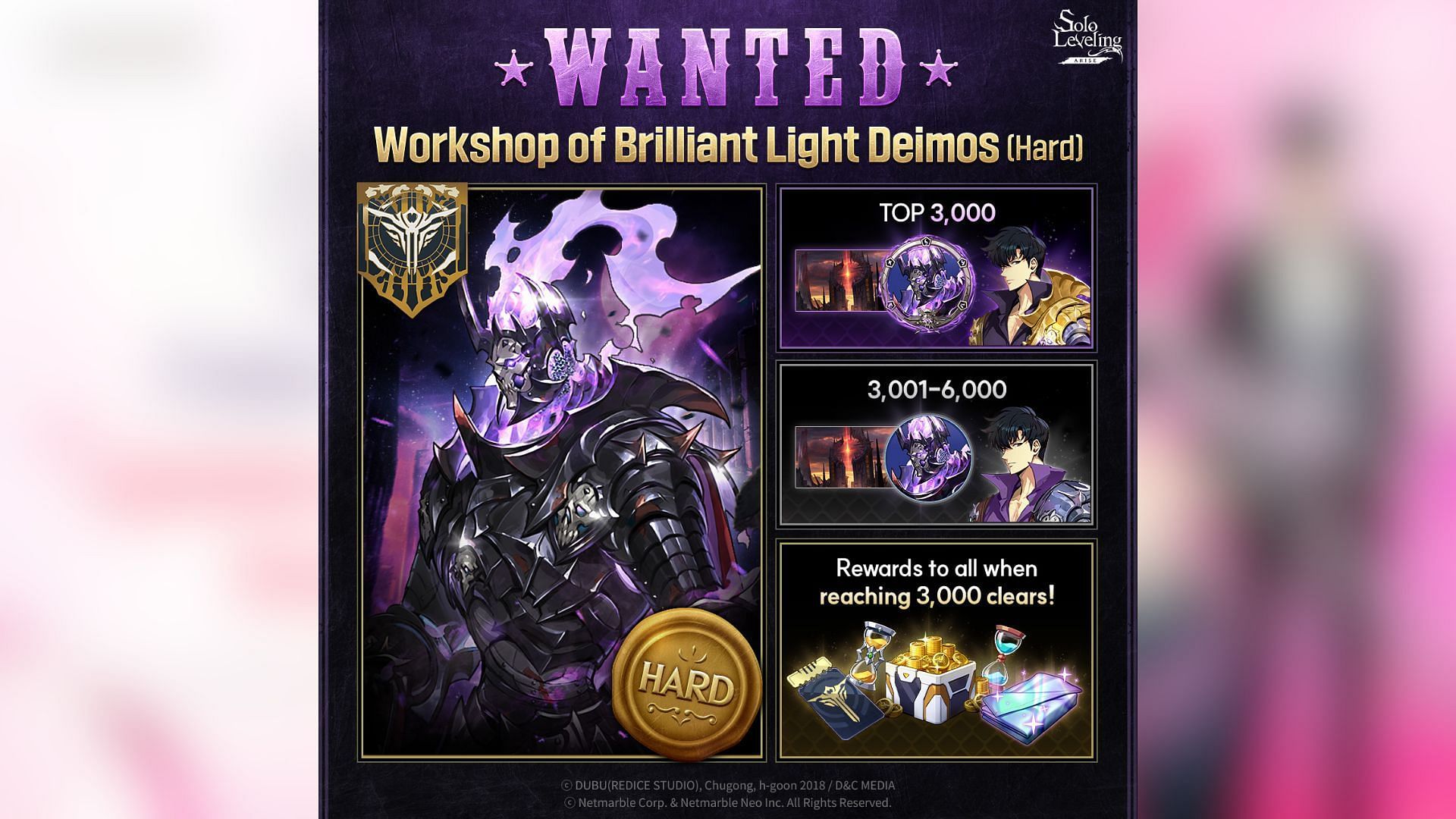 Workshop of Brilliant Light Deimos hard mode event (Image via Netmarble)