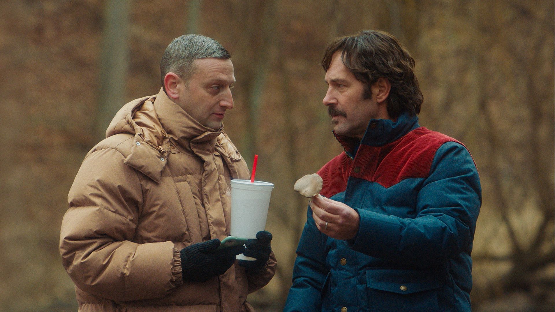 Tim Robinson and Paul Rudd in the 2025 film Friendship. (Image via A24)