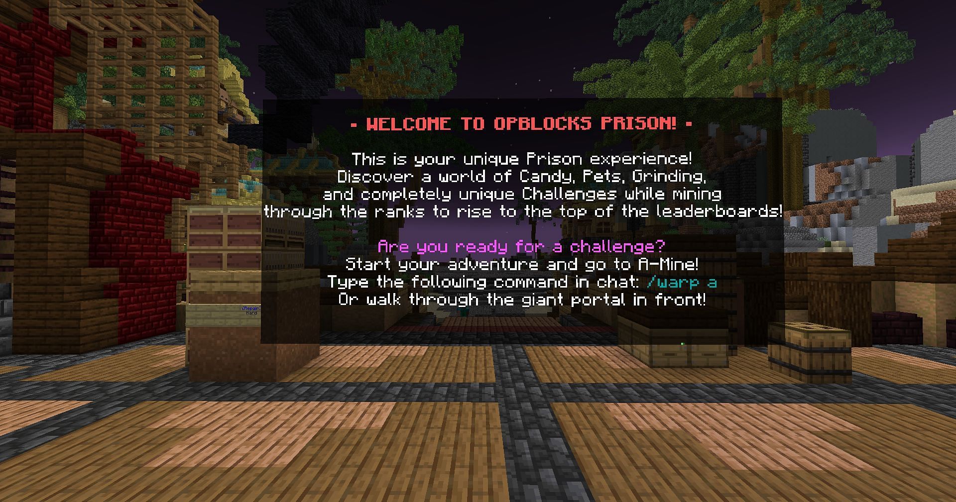 OPBlocks is a candy-themed server (Image via Mojang Studios)