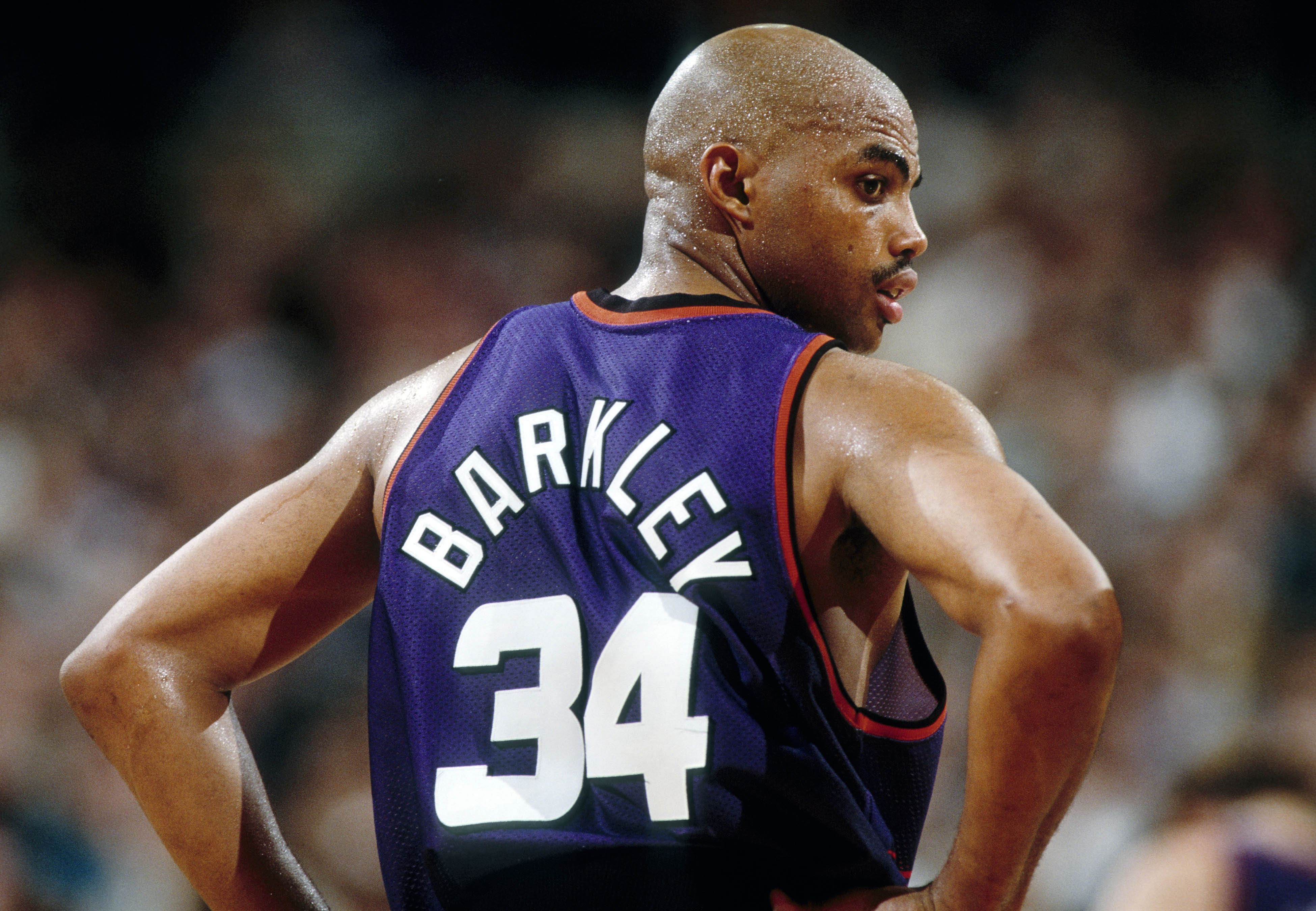 Phoenix Suns forward Charles Barkley against the Portland Trail Blazers at Memorial Coliseum in 1993. Photo Credit: Imagn