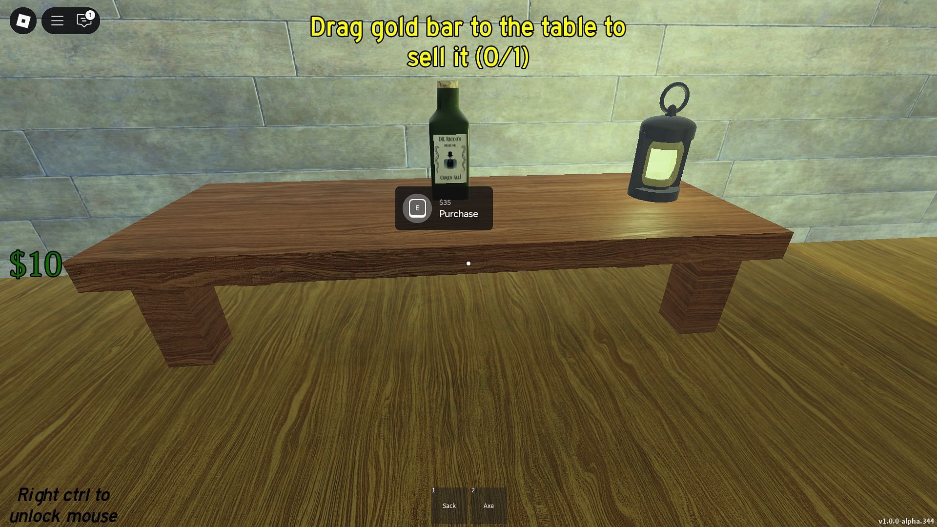 Purchase the Snake Oil from the Doctor&#039;s shop (Image via Roblox)