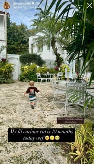 Jena Sims's story featuring her son Crew - Source: via @jenasims on Instagram