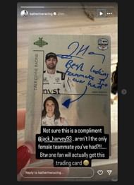 Screengrab via Katherine Legge's Instagram story (@katherineracing)