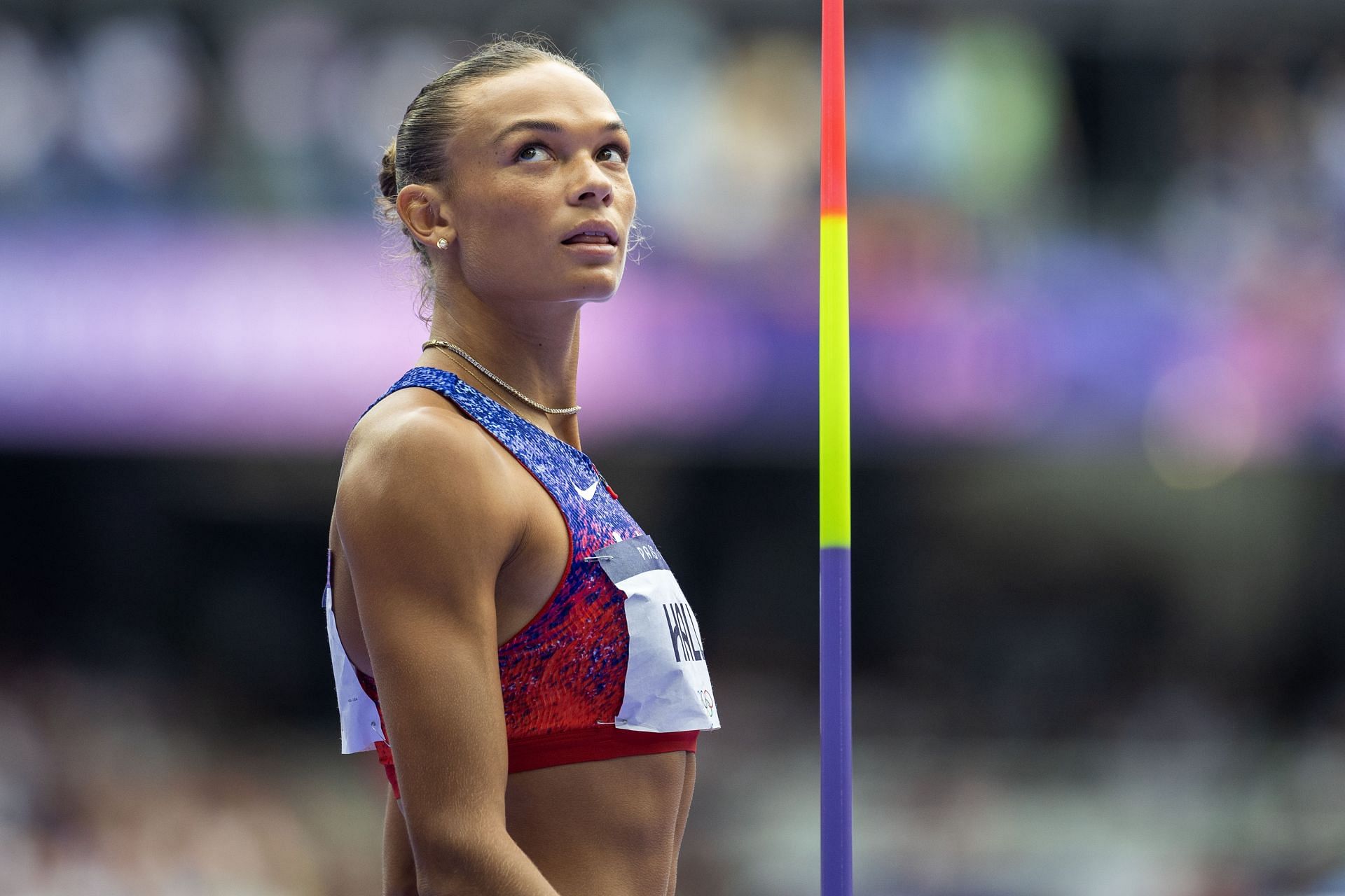 Anna Hall of the United States of America during the 2024 Summer Olympic Games in Paris, France. (Picture credit - Photo via Getty Images)