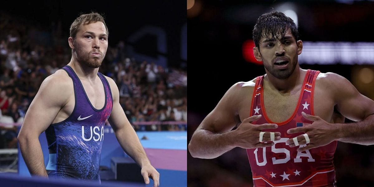 Spencer Lee  secures gold medal in the 57 kg freestyle at the Zagreb Open Ranking Series. (Images by Getty)