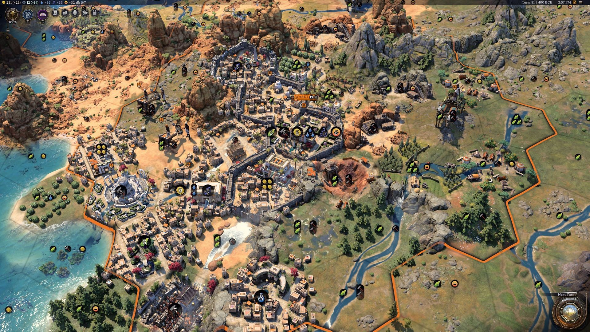 New campaign map of Civilisation 7 (Image via 2K Games) 