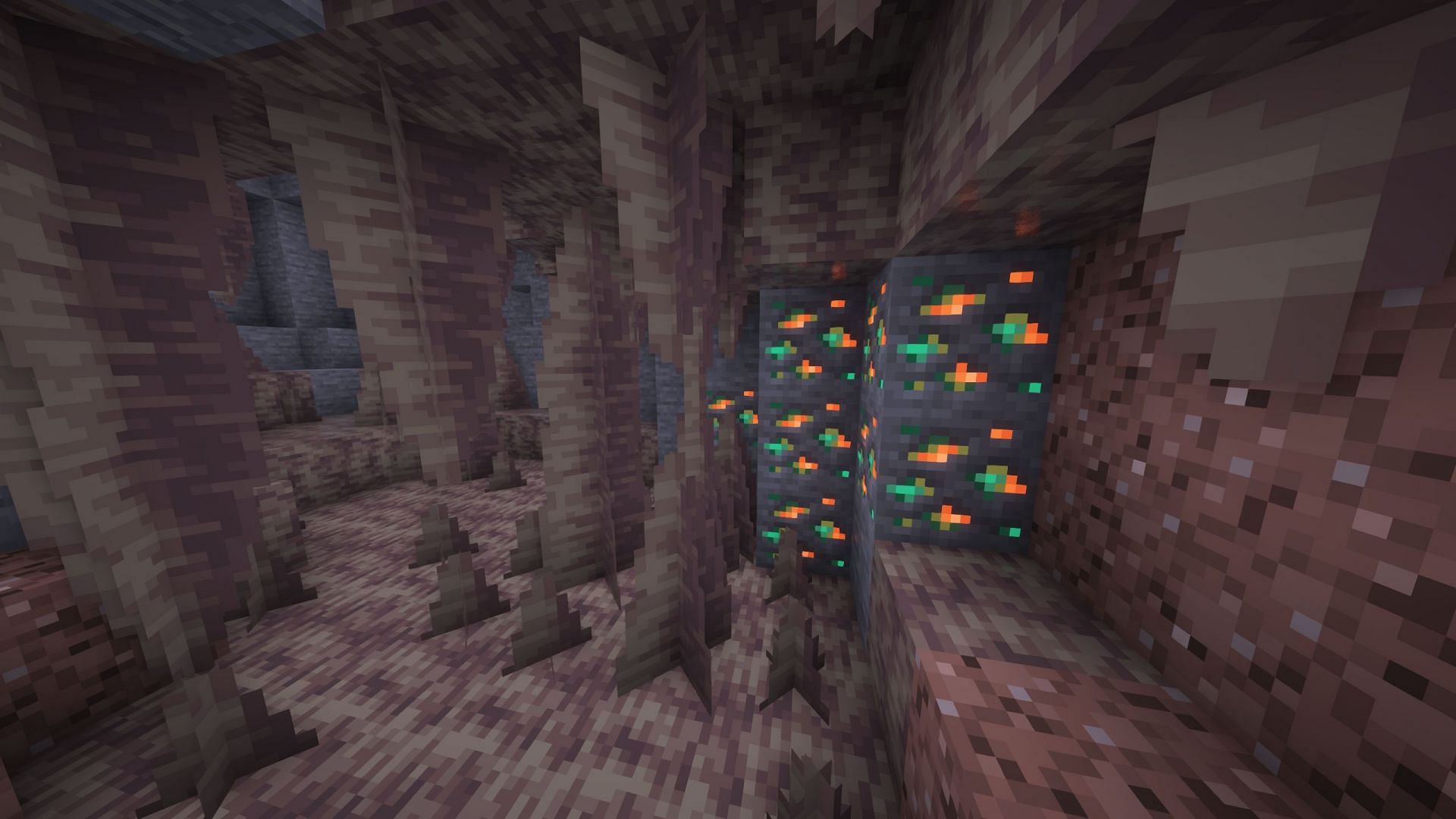 Ores can be mined by players to gain XP (Image via Sportskeeda Gaming/Mojang Studios)