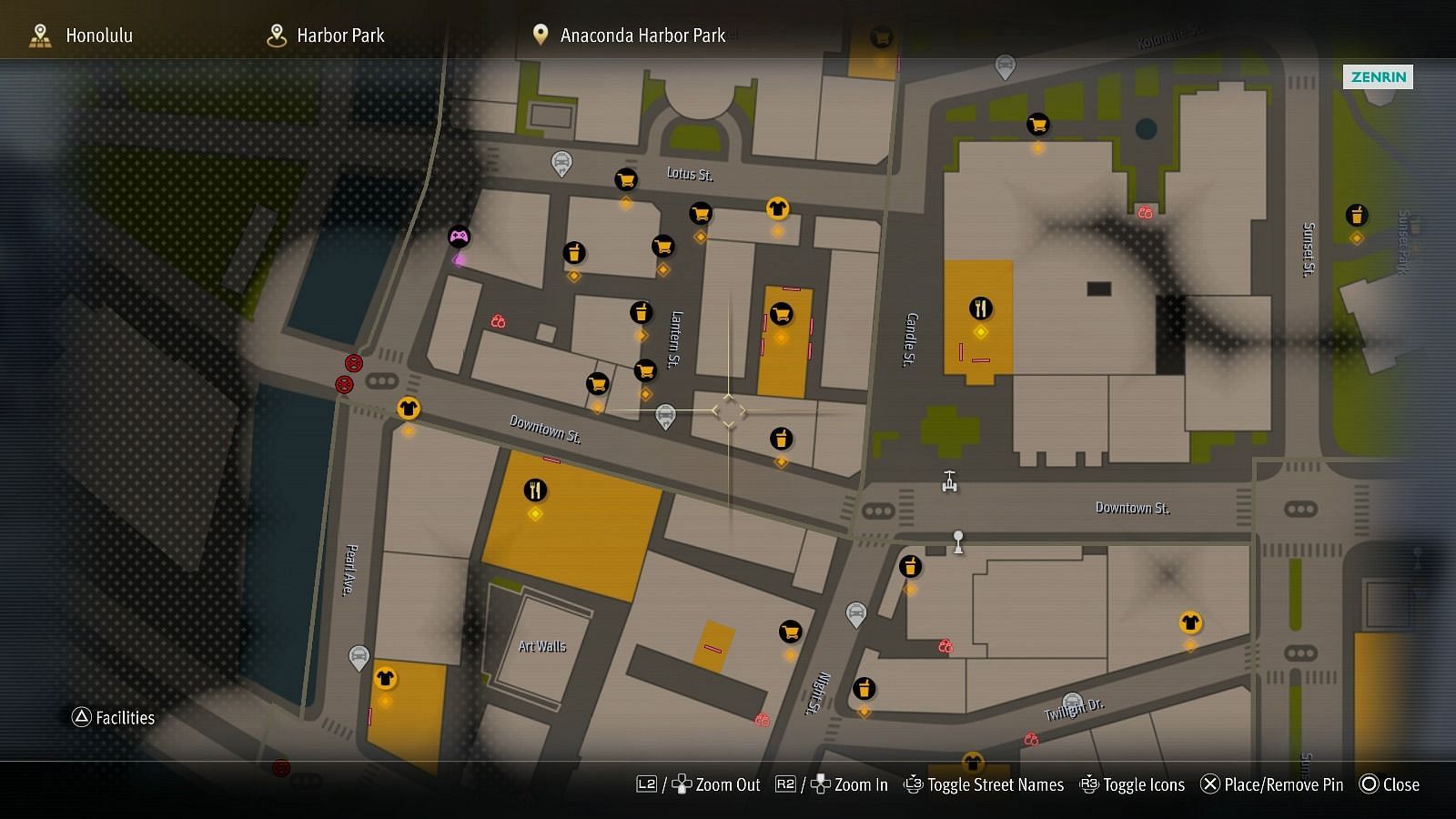 Downtown and Chinatown areas in the game (Image via SEGA)