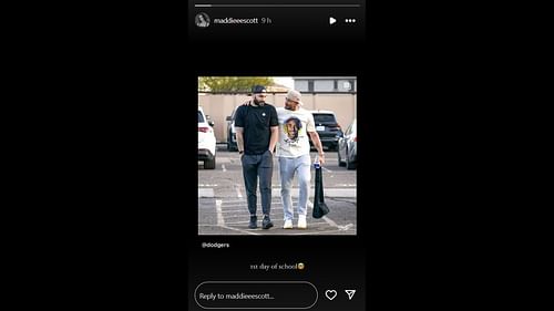Screenshot of Maddie Scott's Instagram story (Image from - Instagram.com/@maddieeescott IG Stories)