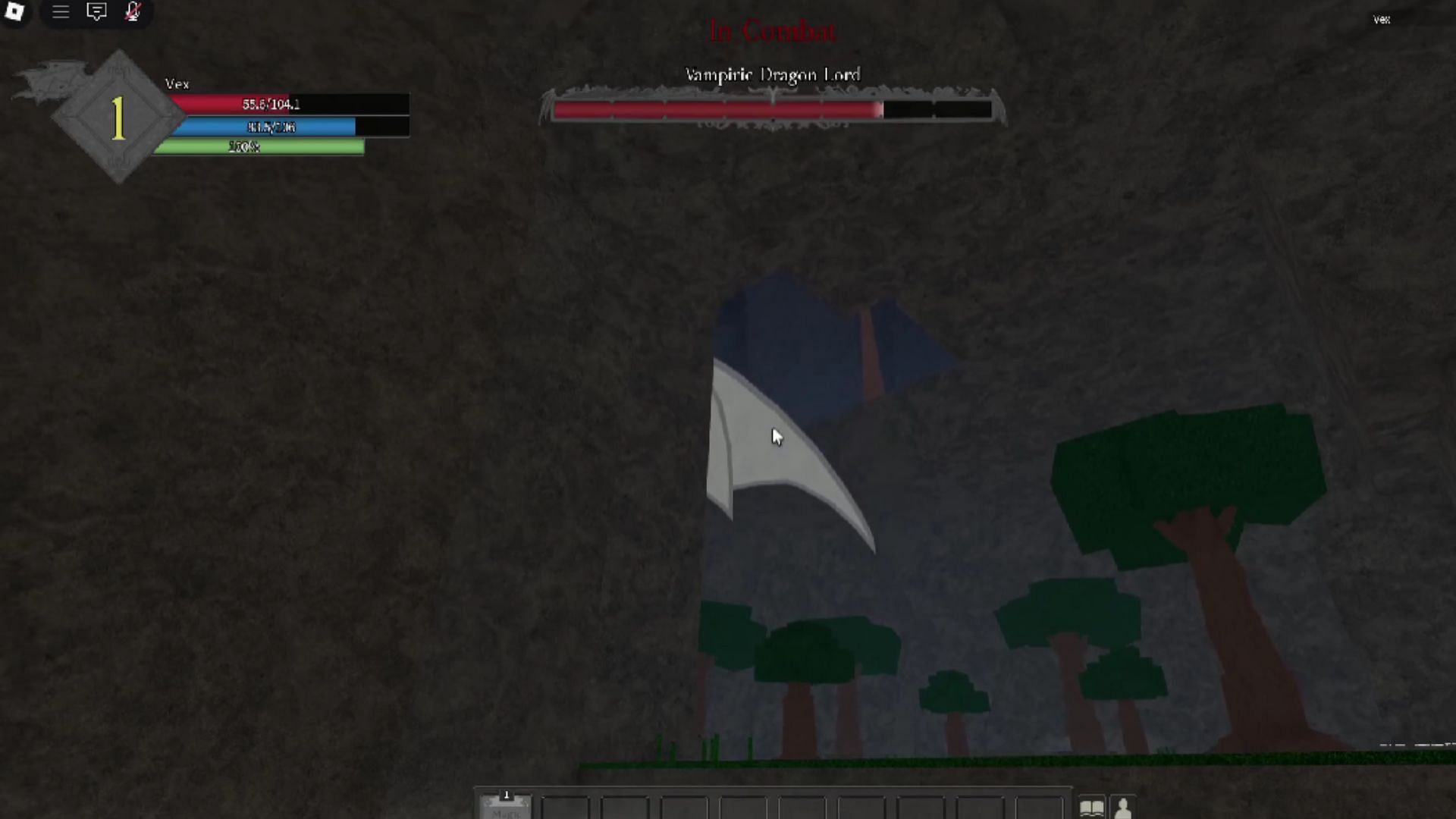 A stuck Vampiric Dragon Lord (Image via Roblox | YouTube@ItzVexo)