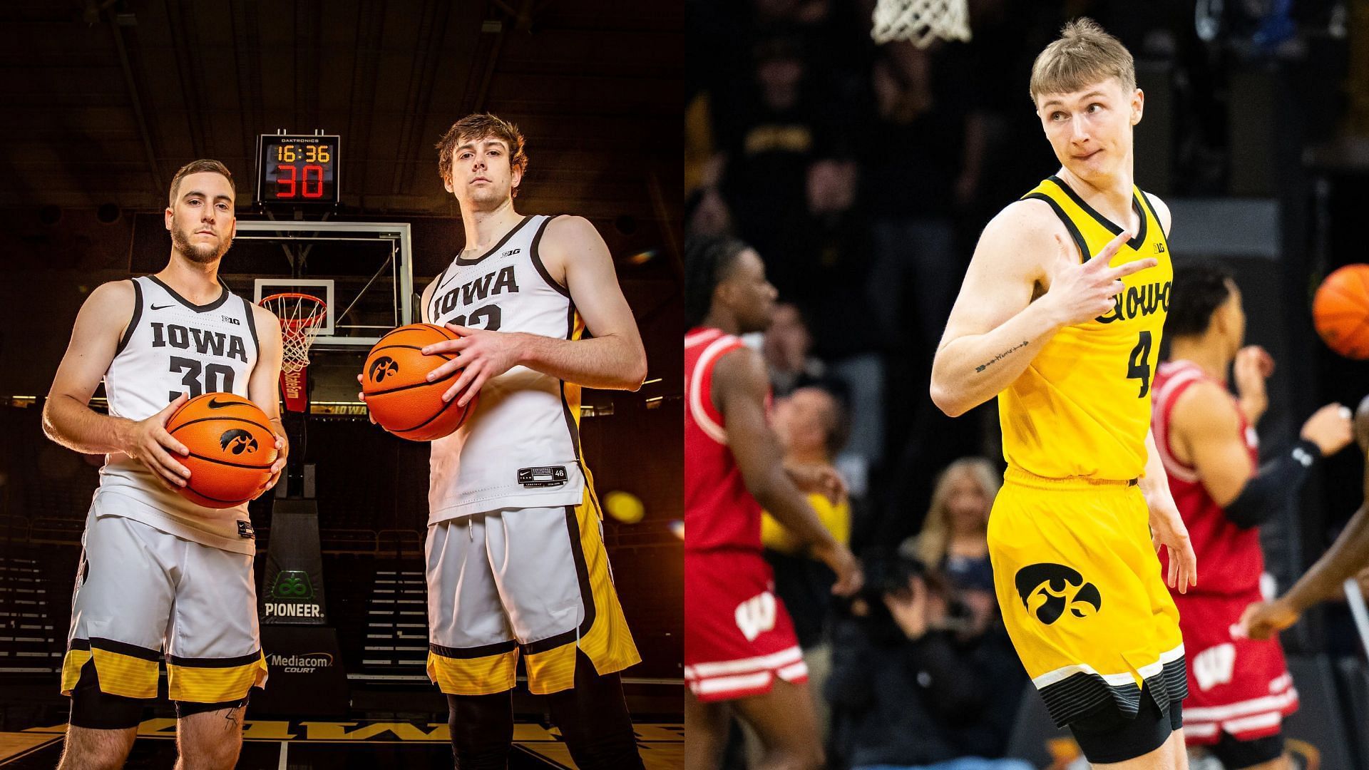 McCaffery brothers - Connor and Patrick, Iowa junior guard Josh Dix