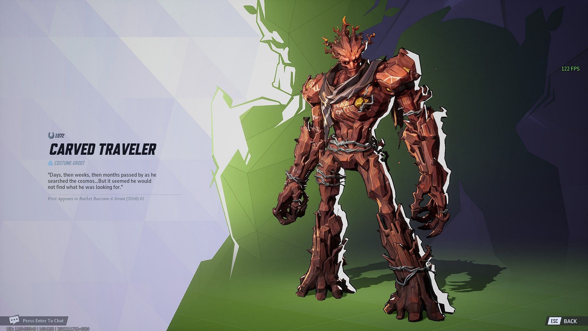 Free Carved Traveler Groot Costume (Image via NetEase Games)