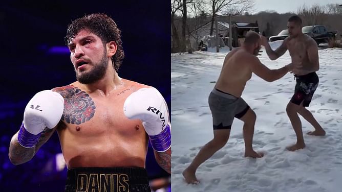 Dillon Danis shares two-word reaction to Alex Pereira training with Glover Teixeira in the snow