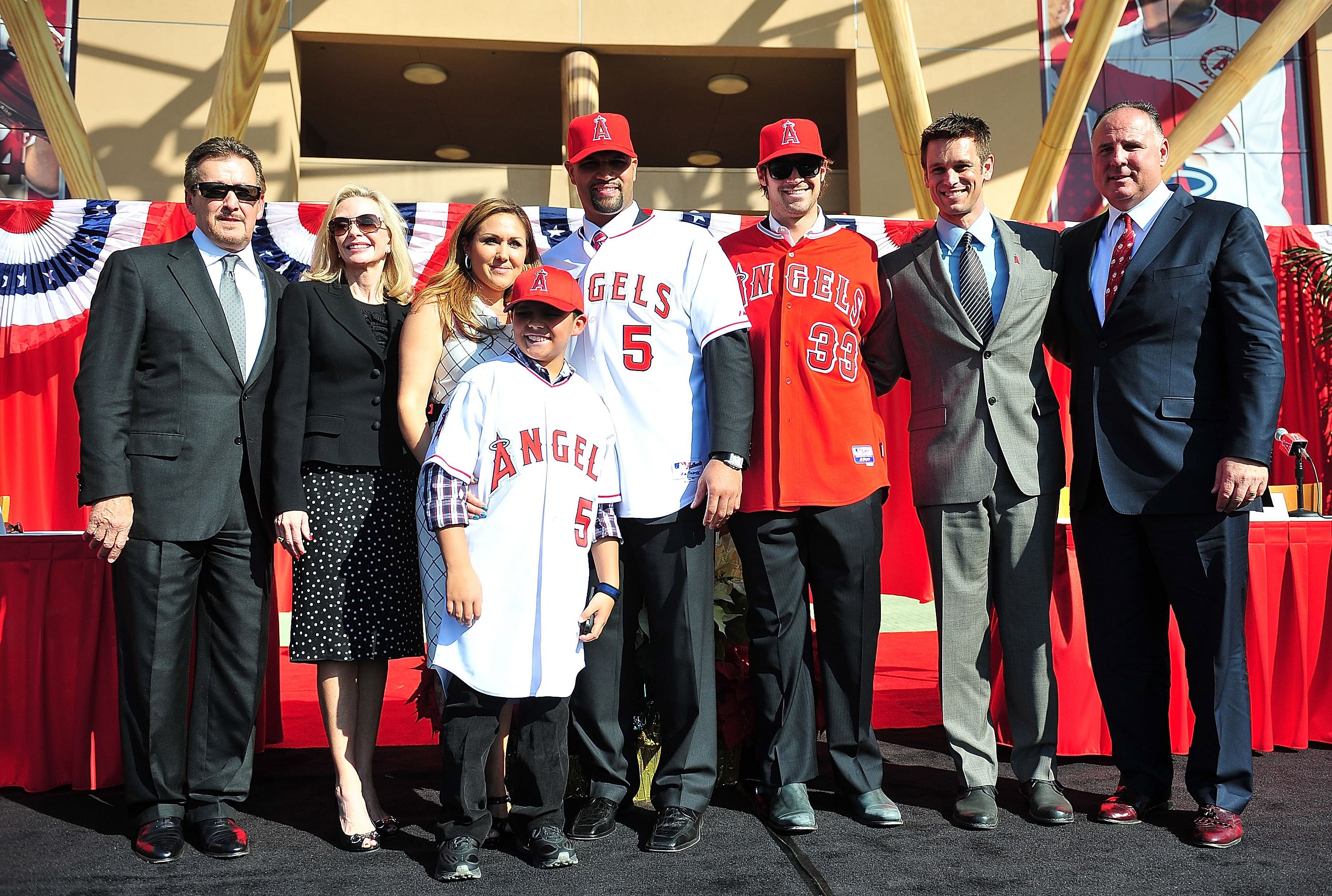 MLB: Albert Pujols and C.J. Wilson Press Conference - Source: Imagn