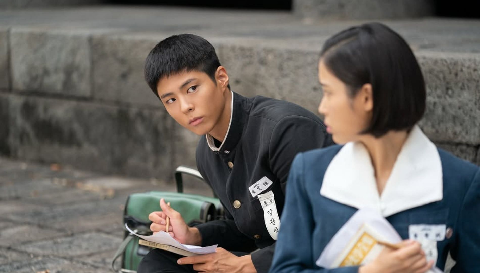 Park Bo-gum and IU in the upcoming Netflix series, When Life Gives You Tangerines(Image via Instagram@netflixkr)