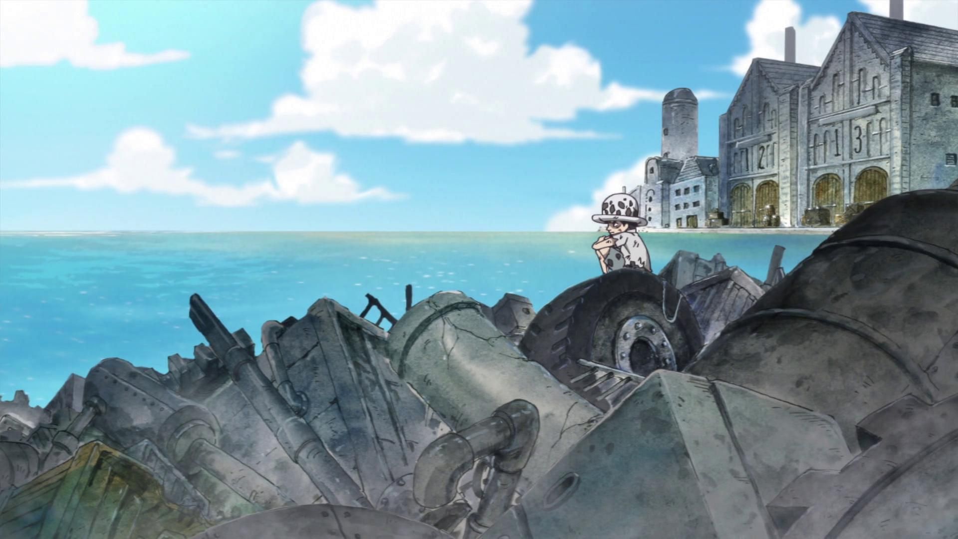 Law after the genocide, as seen in the One Piece anime (Image via Toei Animation)