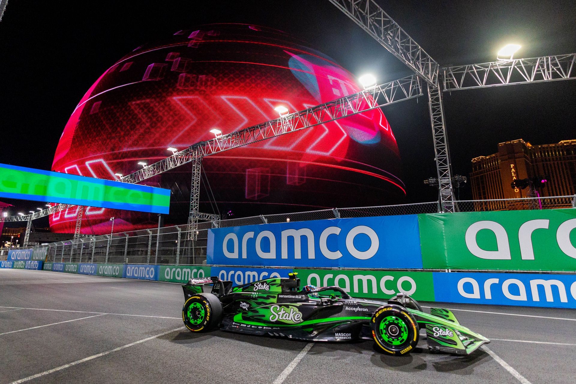 Zhou Guanyu during the FP3 practice session for the F1 Heineken Silver Las Vegas Grand Prix- Source: Getty