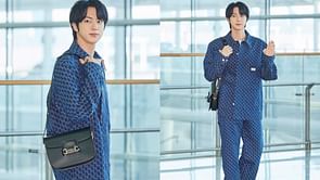 “They know they scored a jackpot here” — Fans react to BTS’ Jin carrying a customized GUCCI sling bag during his airport appearance