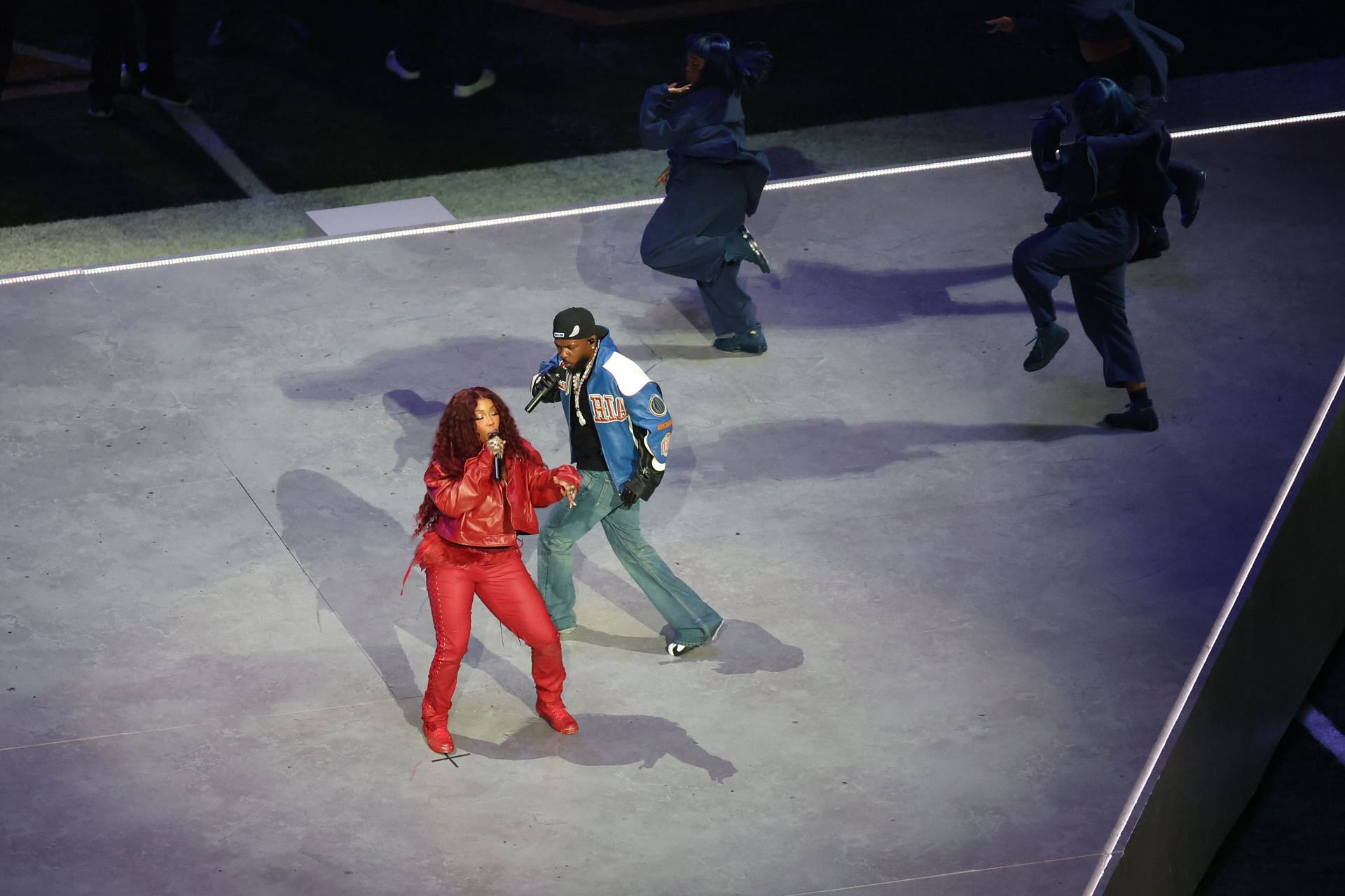 Kendrick Lamar and SZA at Super Bowl LIX Halftime Show - Source: Getty